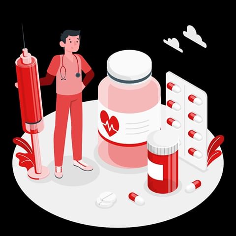 Healthcare and medicine motivation illustration