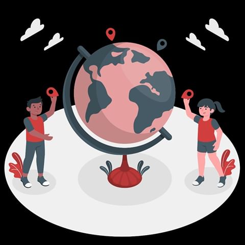 Global healthcare motivation illustration
