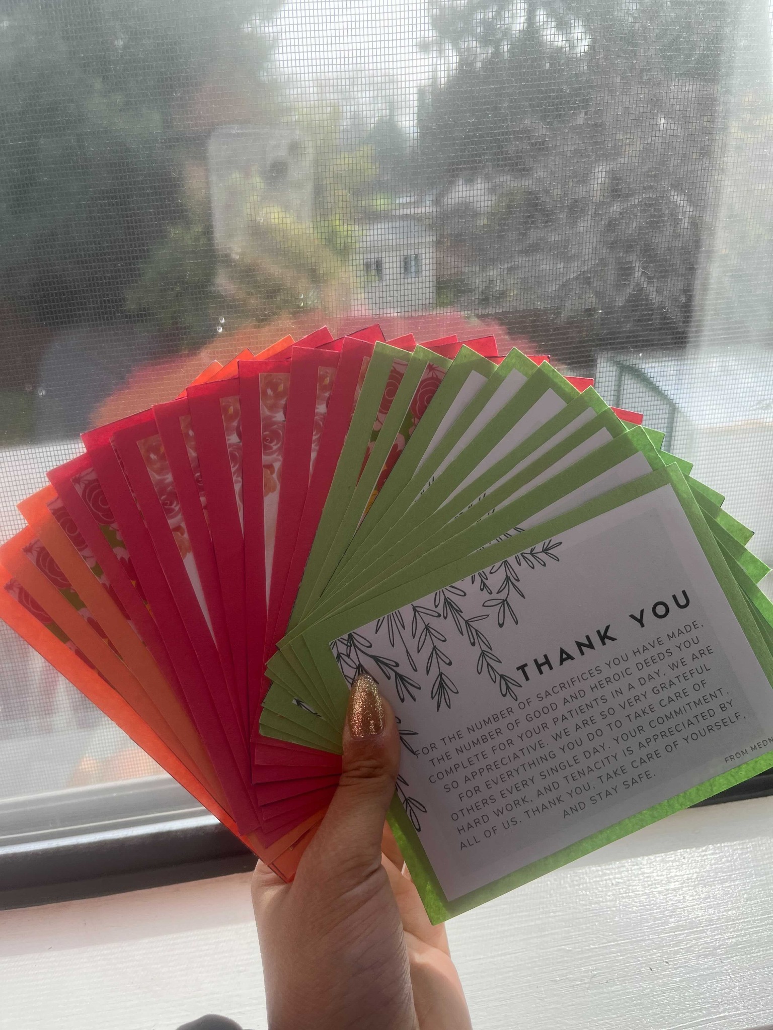 Thank-you cards for healthcare workers