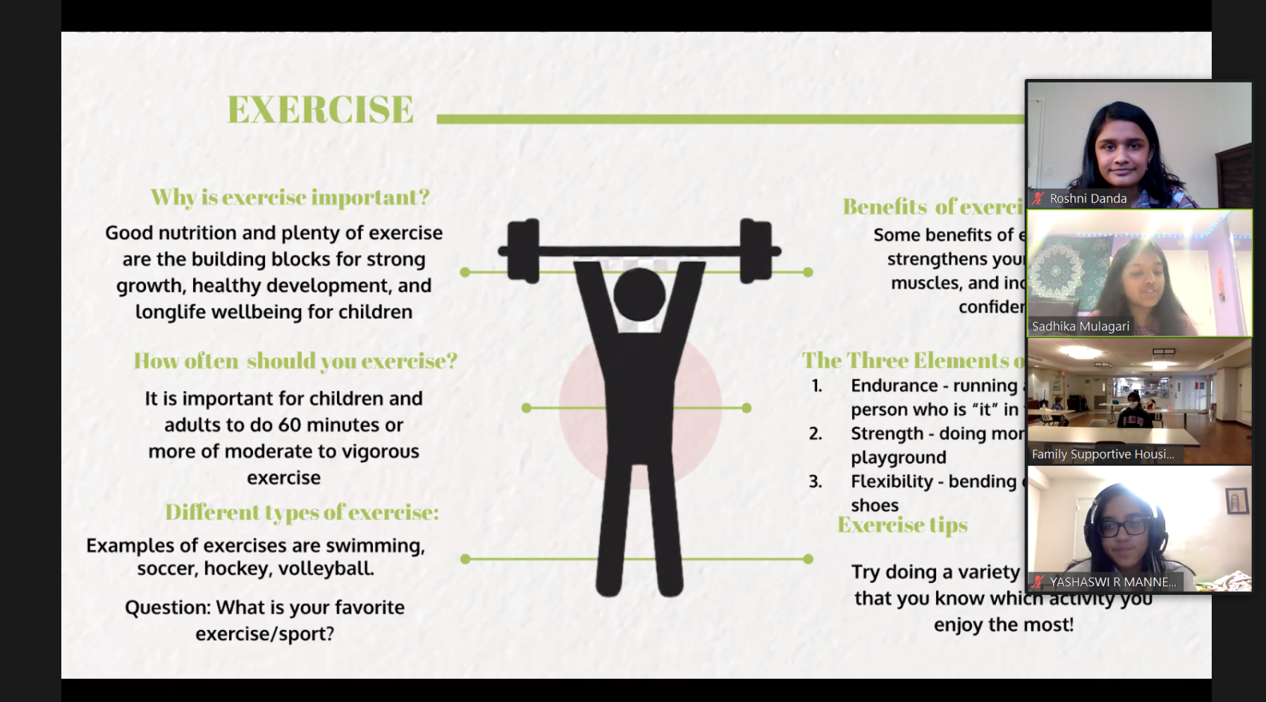 Exercise presentation
